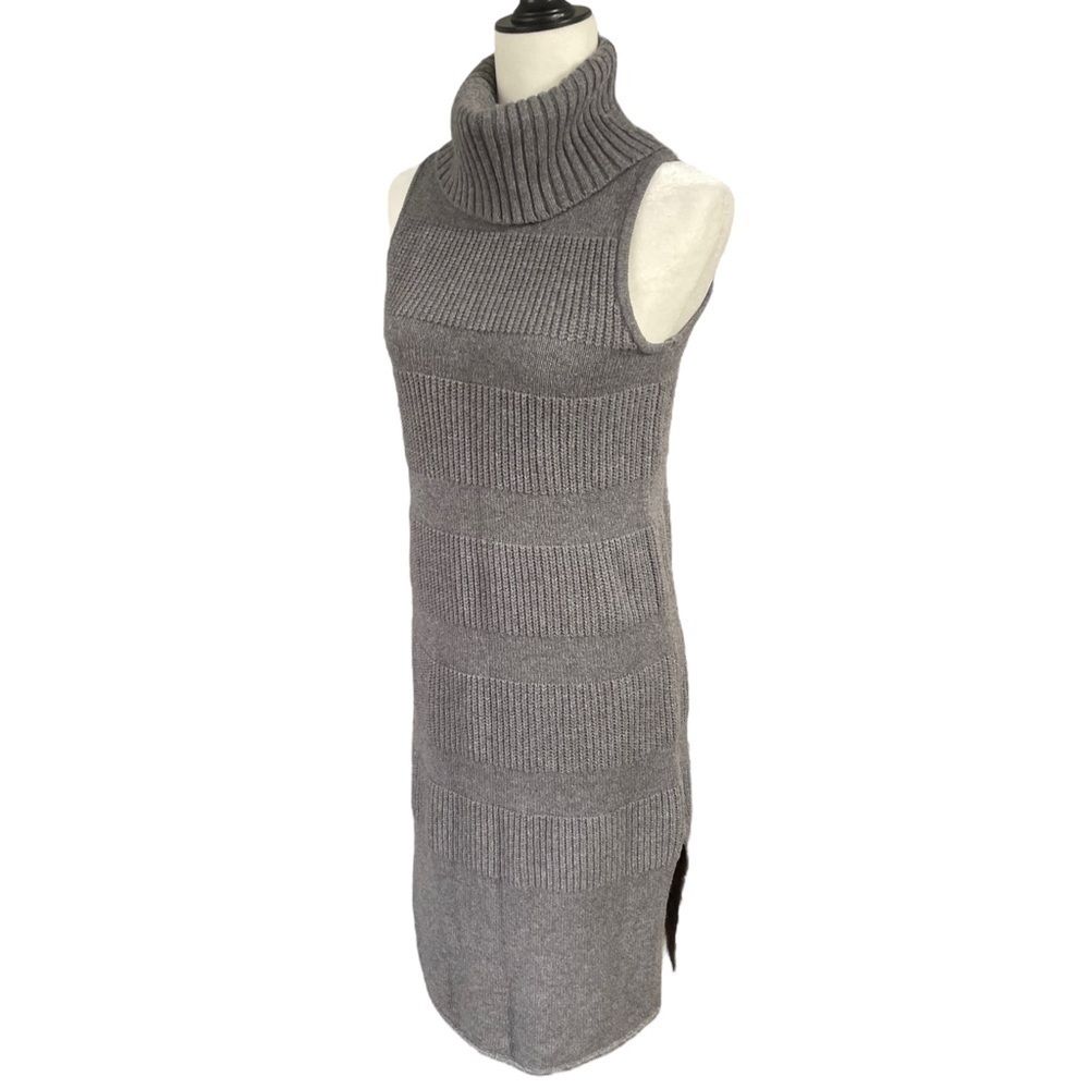 Anthropologie Moth Sweater Midi Wool Blend Ribbed Knit Turtleneck Dress - Picture 10 of 10